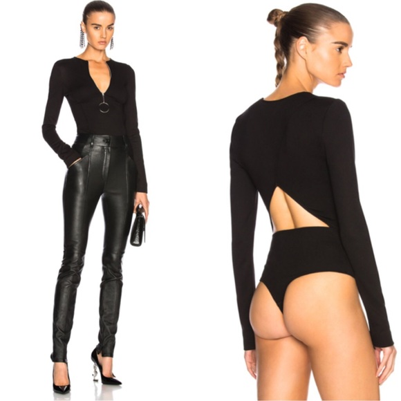 Mugler Other - Mugler Runway Zip Up Cut Out Bodycon Bodysuit